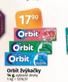 Žvýkačky Orbit