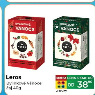 Čaj vánoční bylinkové Vánoce Leros