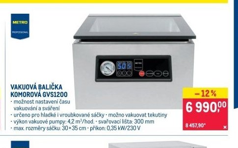 VAKUOVÁ BALIČKA KOMOROVÁ GVS1200