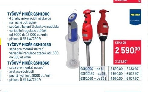 TYČOVÝ MIXÉR GSM1000 / GSM1015D / GSM1060