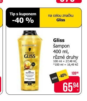 Gliss šampon 400 ml, různé druhy