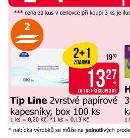 Tip Line 2vrstvé papírové kapesníky