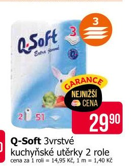 Q-Soft 3vrstvé kuchyňské utěrky - Teta drogerie akcniletaky.com