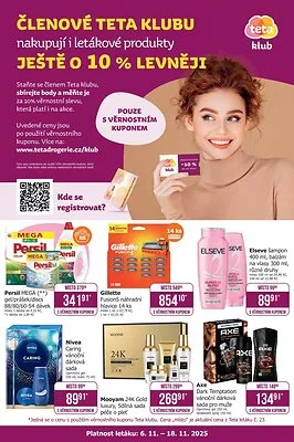 akční leták Teta drogerie 6.11.2025-18.11.2025