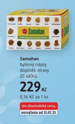 Samahan bylinný nápoj doplněk stravy 25 sáčků