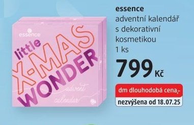 essence adventní kalendář s dekorativní kosmetikou