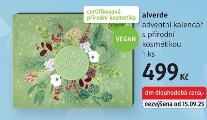 Adventní kalendář s kosmetikou Alverde