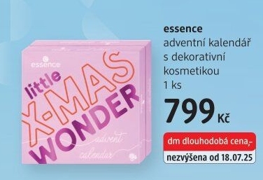 Adventní kalendář sdekorativní kosmetikou Essence