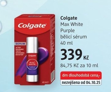Bělicí sérum Max White Purple Colgate