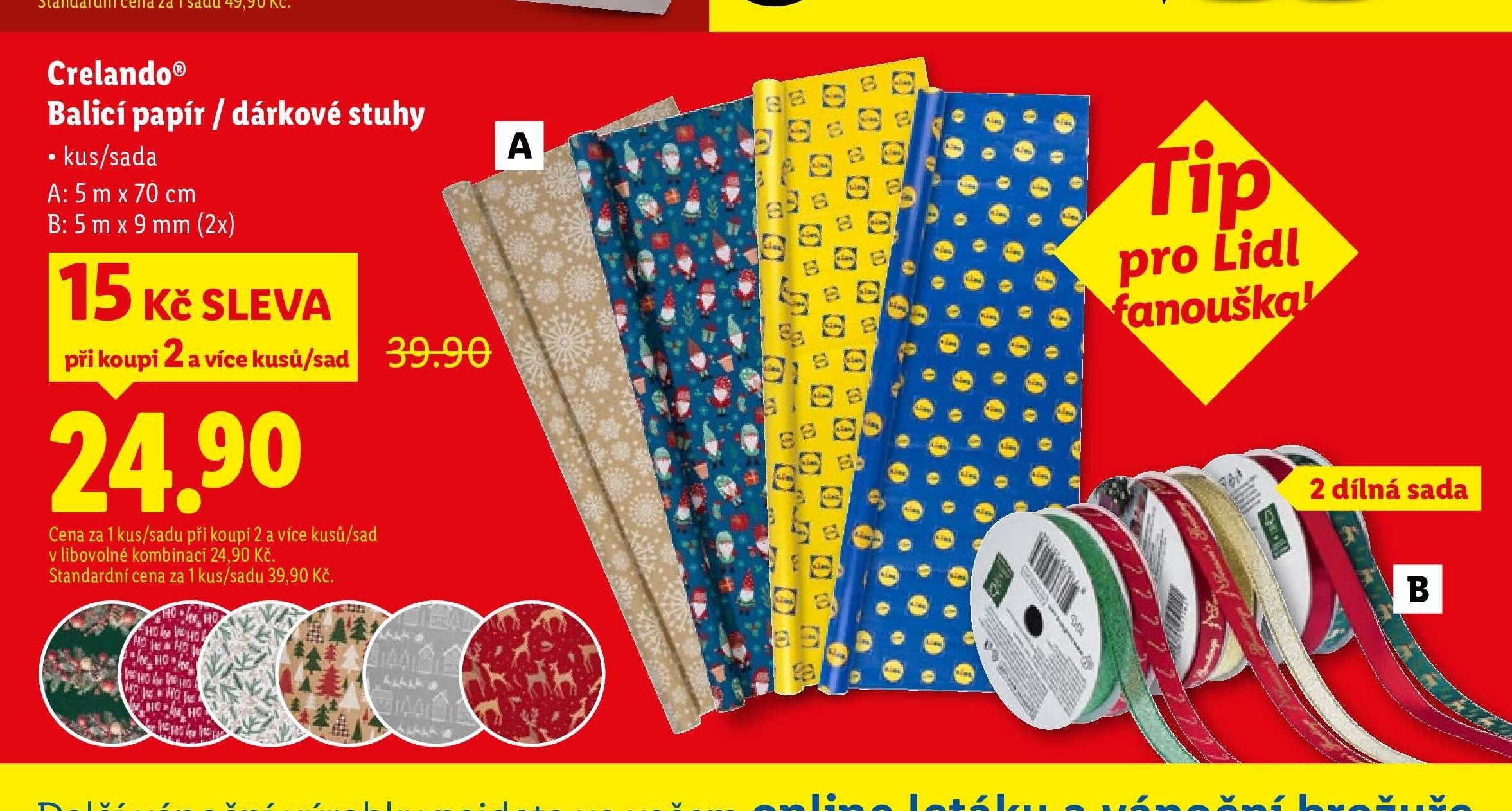 Crelando® Balicí papír / dárkové stuhy - Lidl akcniletaky.com