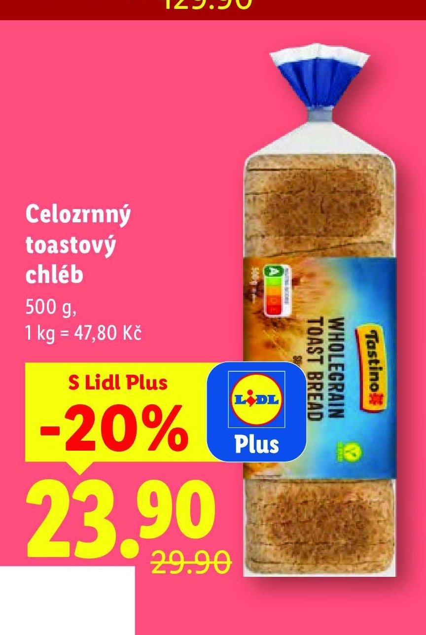 Celozrnný toastový chléb