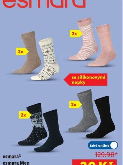 esmara Men Termo ponožky – 2 páry