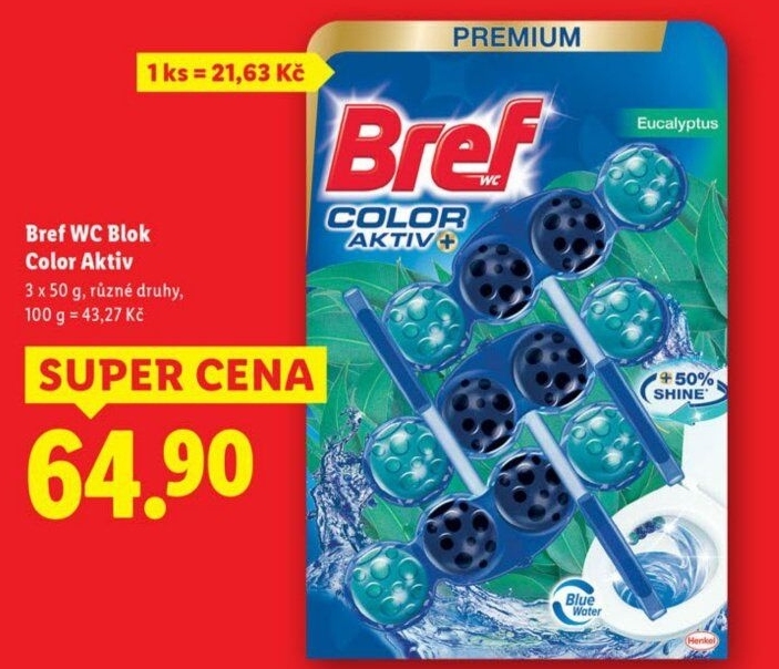 WC blok tuhý Color Aktiv Bref