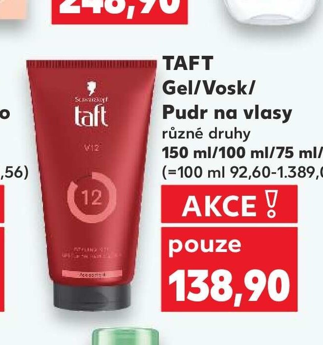 TAFT Gel/Vosk/Pudr na vlasy