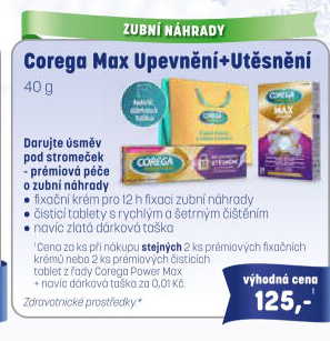 Fixační krém na zubní protézu Corega Power Max
