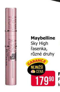 Maybelline Sky High řasenka, různé druhy