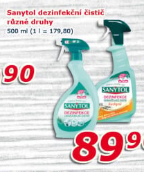 Dezinfekční univerzální čistič ve spreji Sanytol