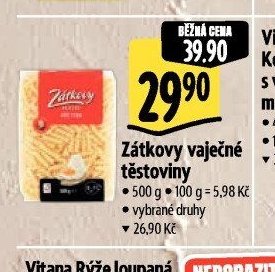 Zátkovy vaječné těstoviny