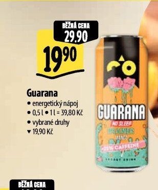 Guarana energetický nápoj