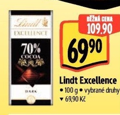 Čokoláda Excellence Lindt