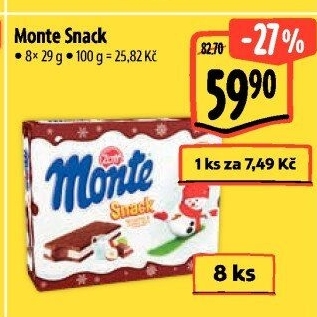 Dezert mléčný Monte Snack Zott