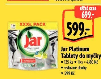 Kapsle do myčky Platinum Jar