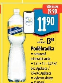 Ochucená voda Poděbradka