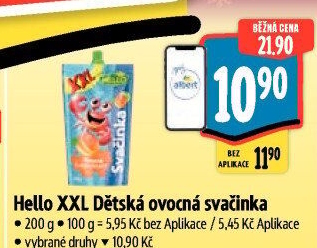 Ovocná kapsička Svačinka Hello