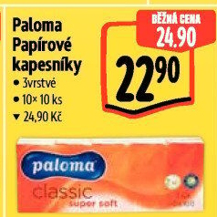 Papírové kapesníčky 3vrstvé Paloma