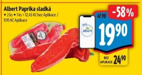 Paprika červená Albert