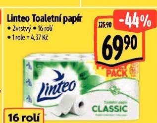 Toaletní papír 2vrstvý Linteo