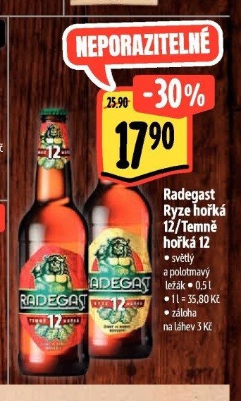 Radegast Ryze hořká 12/Temně hořká 12