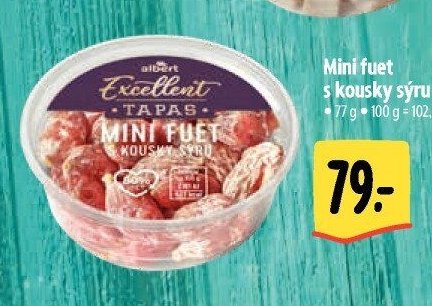 Mini fuet s kousky sýru