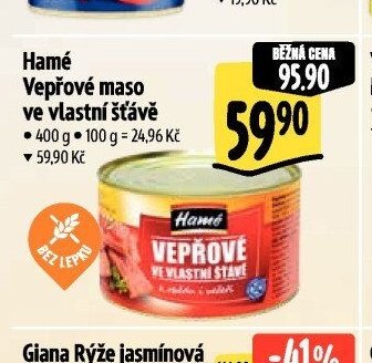 Hamé Vepřové maso ve vlastní šťávě
