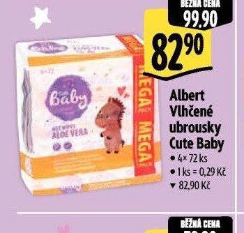 Albert Vlhčené ubrousky Cute Baby