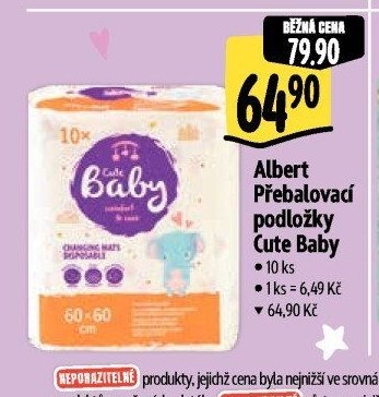 Albert Přebalovací podložky Cute Baby