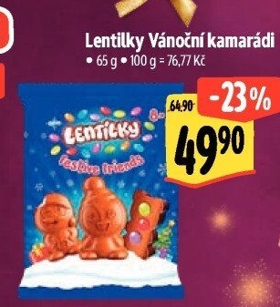 Čokoládové figurky Festive Friends Lentilky