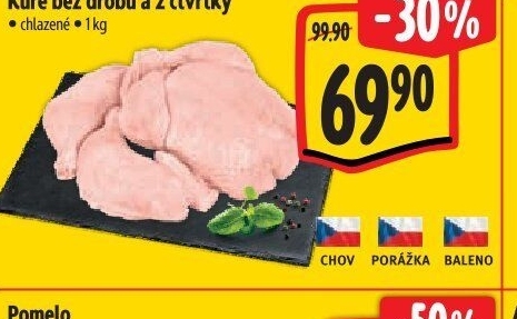 Kuře + 2 kuřecí čtvrtky