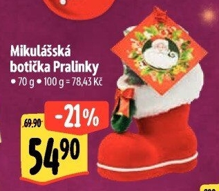 Mikulášova bota se sladkostmi