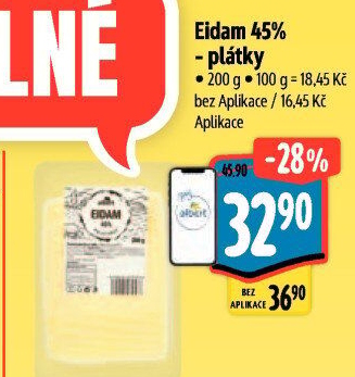 Sýr Eidam 45% Albert
