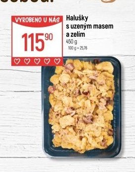 Halušky s uzeným masem a zelím