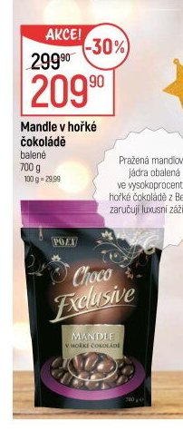Mandle v hořké čokoládě
