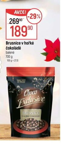 Brusnice v hořké čokoládě