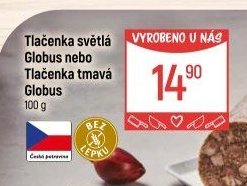 Tlačenka světlá Globus nebo Tlačenka tmavá Globus