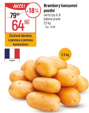 Brambory konzumní pozdní