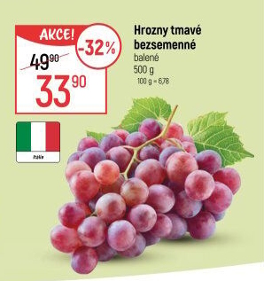 Hrozny tmavé bezsemenné