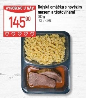 Omáčka rajská s hovězím masem a těstovinami Globus