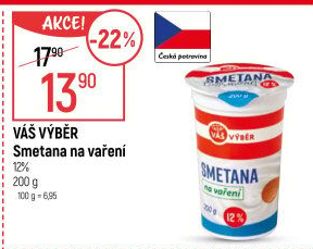 Smetana na vaření Váš Výběr