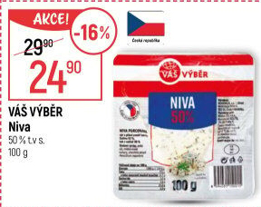 Sýr Niva 50% Váš Výběr