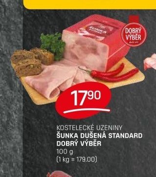Kostelecké uzeniny šunka dušená standard Dobrý výběr